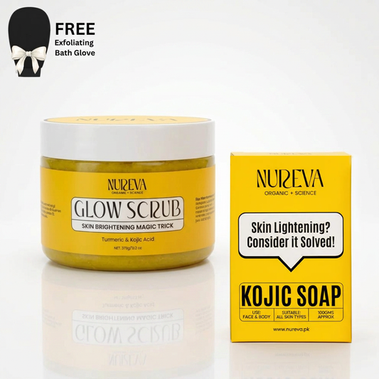 Skin Glow Duo – Brightening Scrub & Kojic Glow Soap Bundle